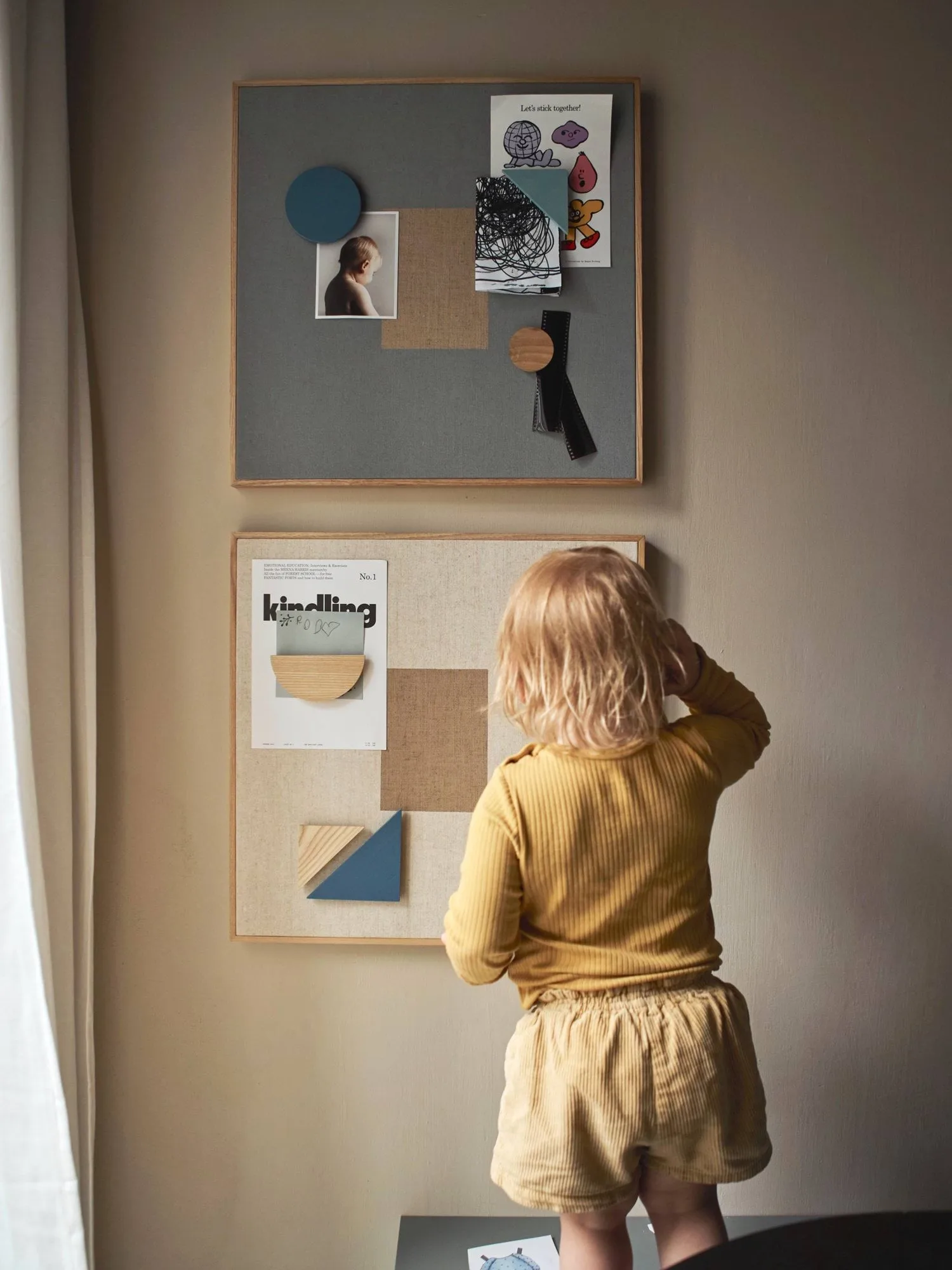Noticeboard opslagstavle + 3 magneter, Blå Nofred