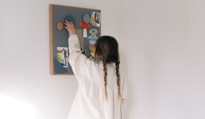 Noticeboard opslagstavle + 3 magneter, Blå Nofred