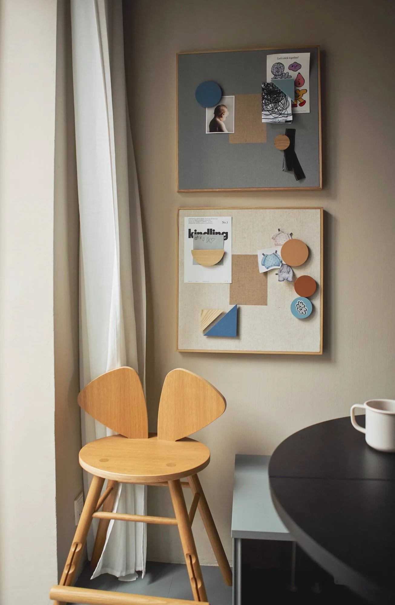 Noticeboard opslagstavle + 3 magneter, Sand Nofred