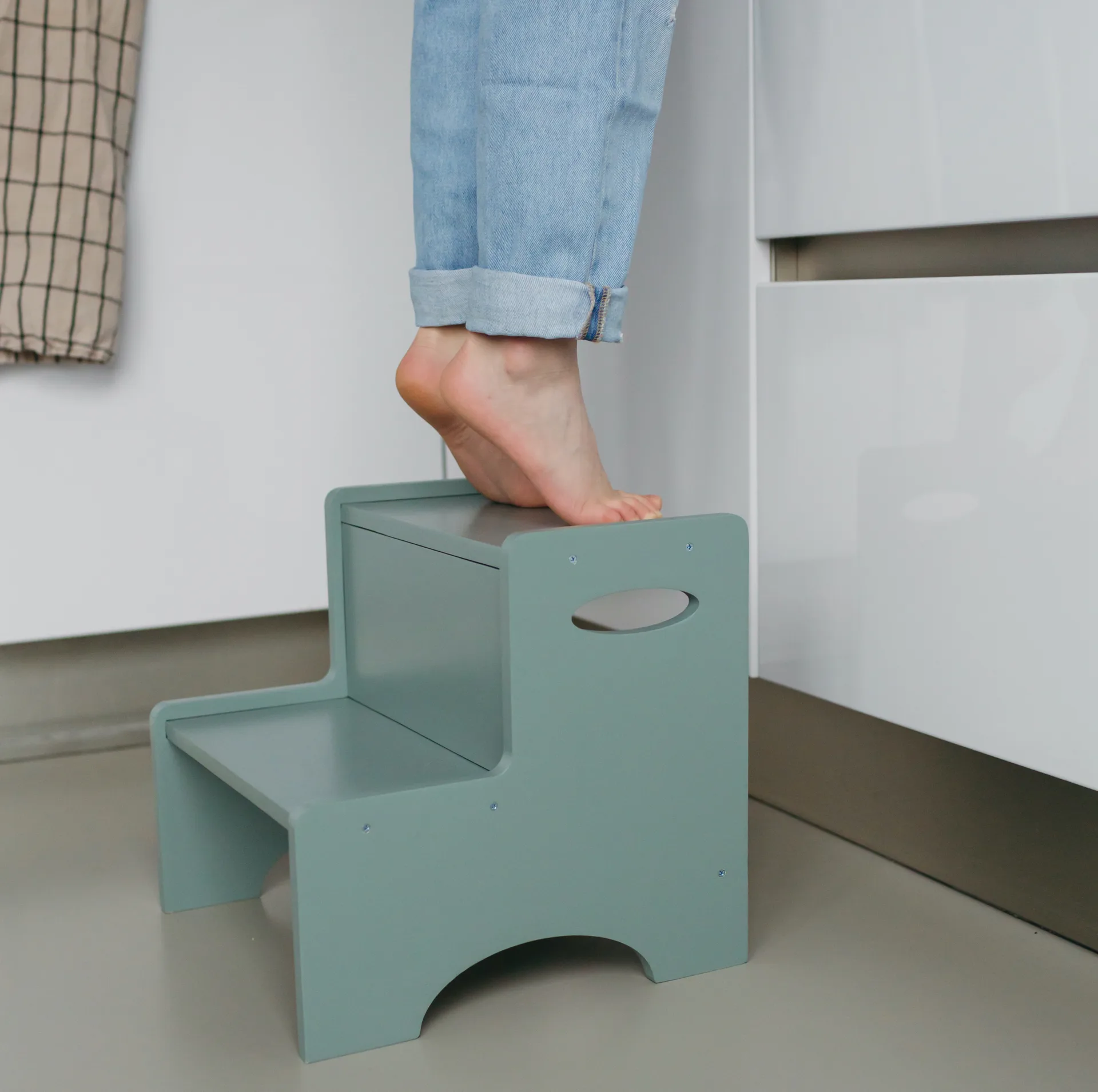 Step Up børneskammel, Olivengrøn Nofred