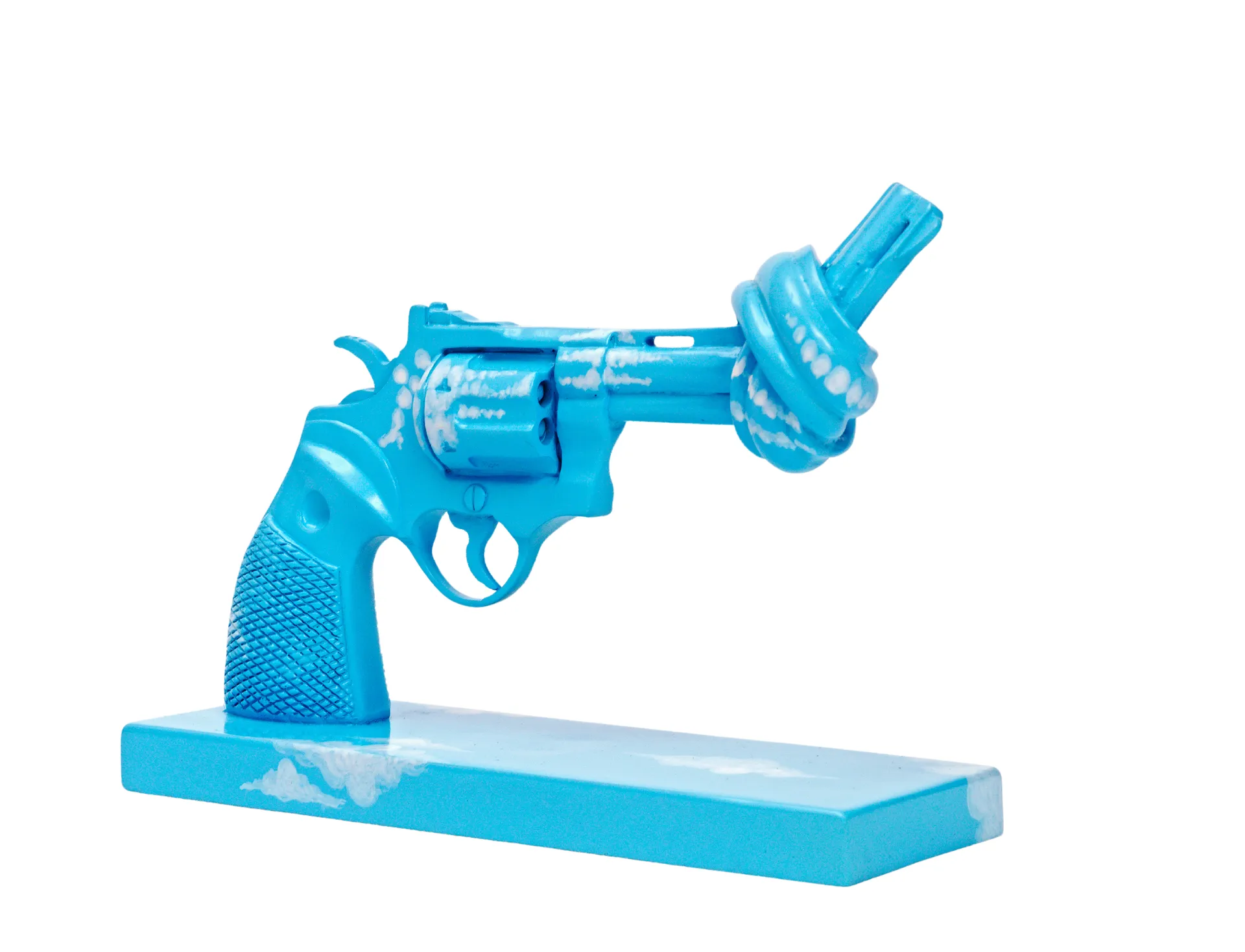 Imagine dekoration 30 cm, Blå-hvid Non Violence
