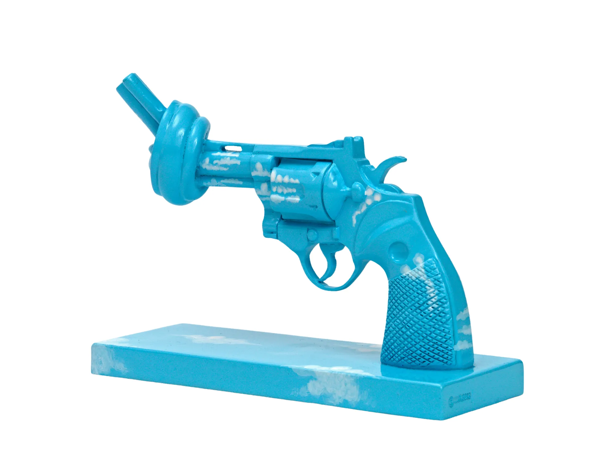 Imagine dekoration 30 cm, Blå-hvid Non Violence