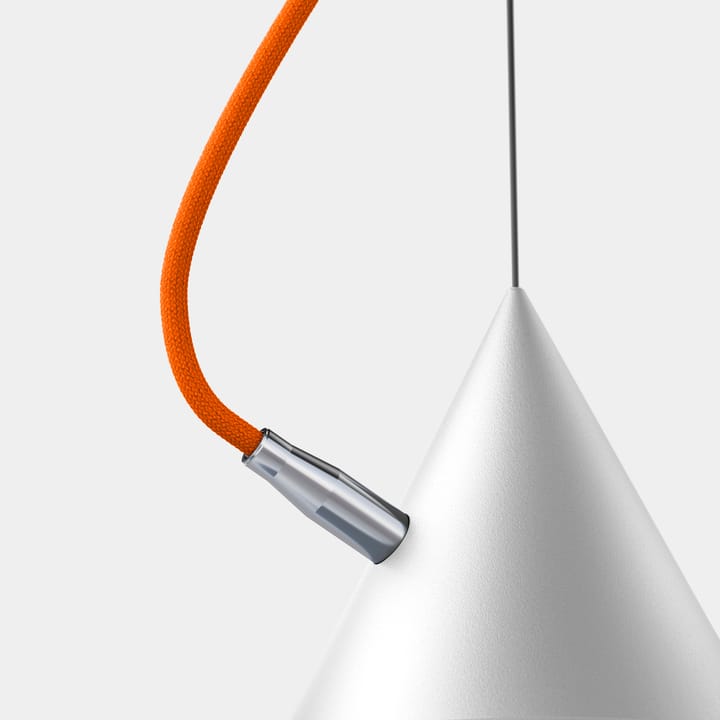 Castor pendel 40 cm, Hvid-orange-sølv Noon