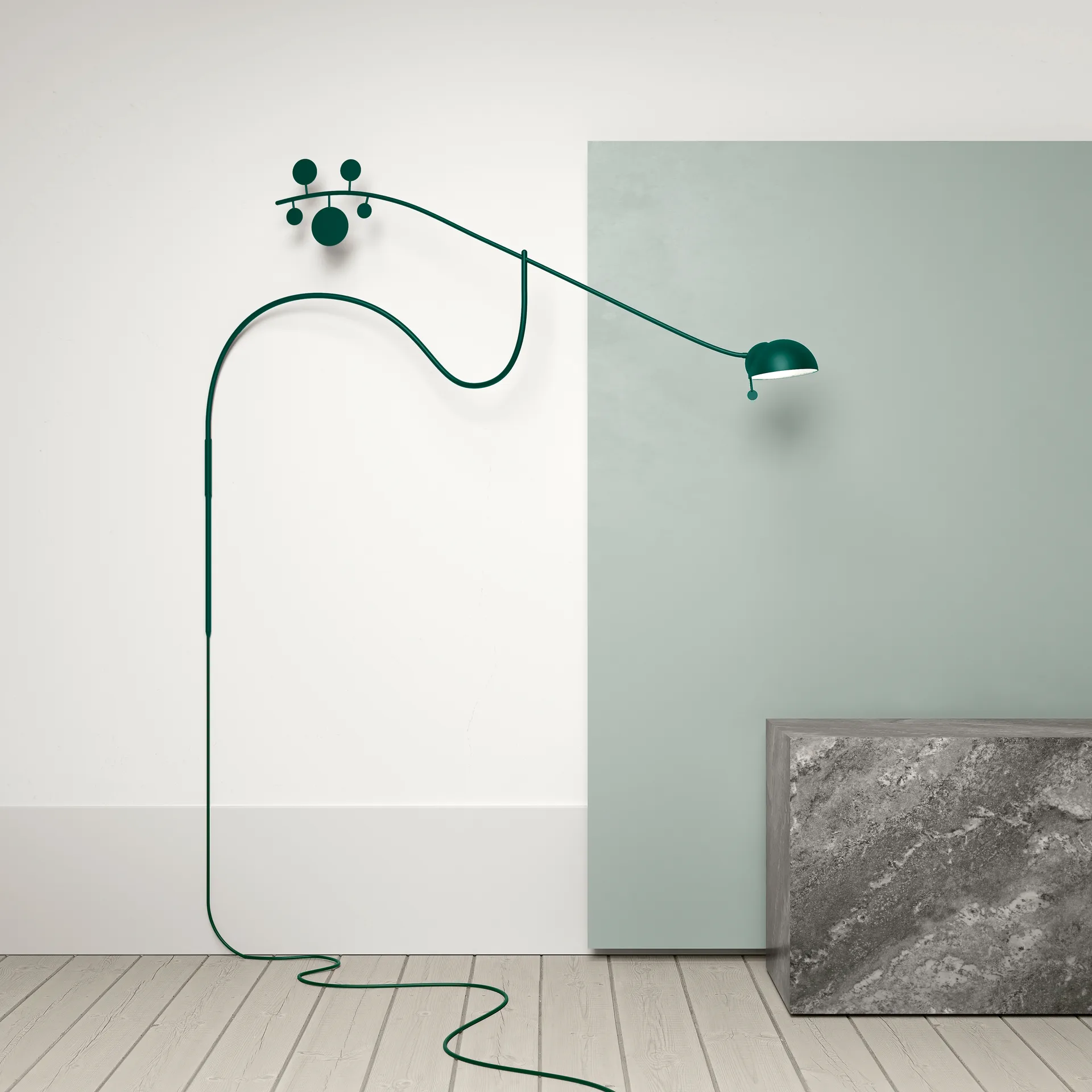 Juno væglampe, British racing green-mørkegrøn Noon