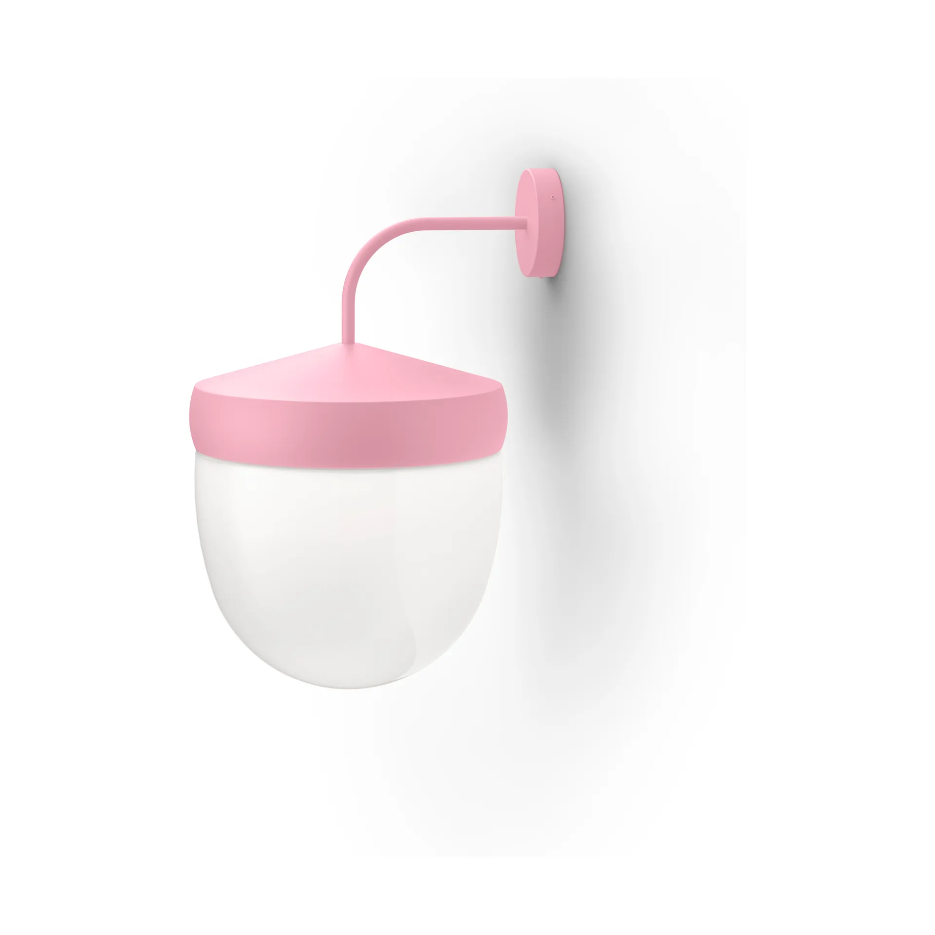 Pan væglampe frostet 30 cm, Rosa Noon