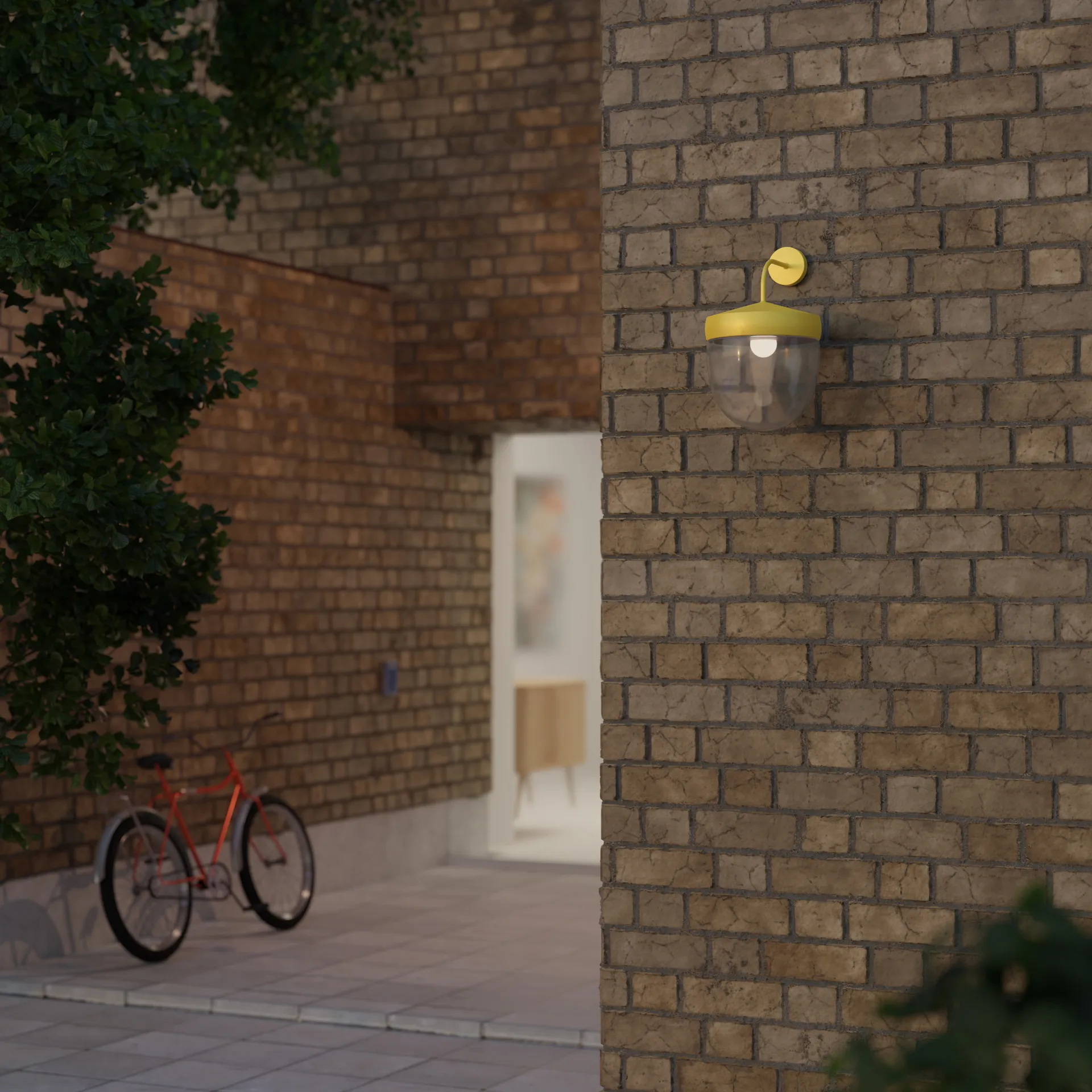 Pan væglampe klar 30 cm, Gul Noon