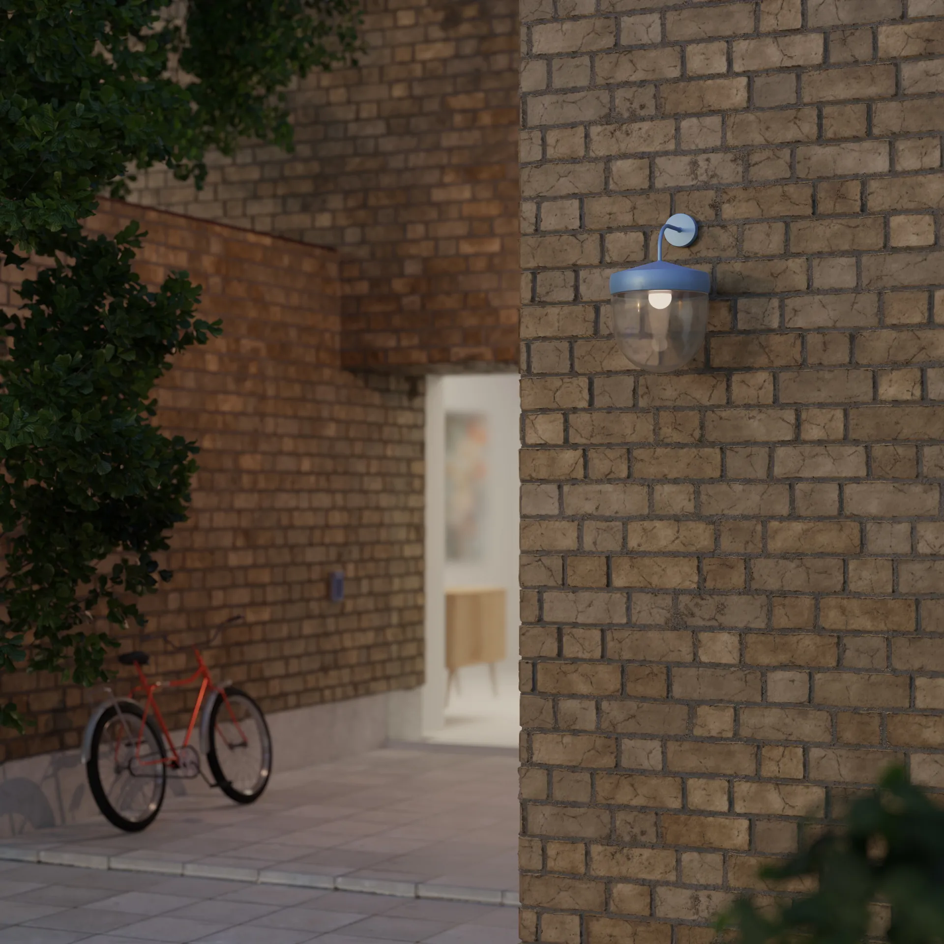 Pan væglampe klar 30 cm, Pastelblå Noon