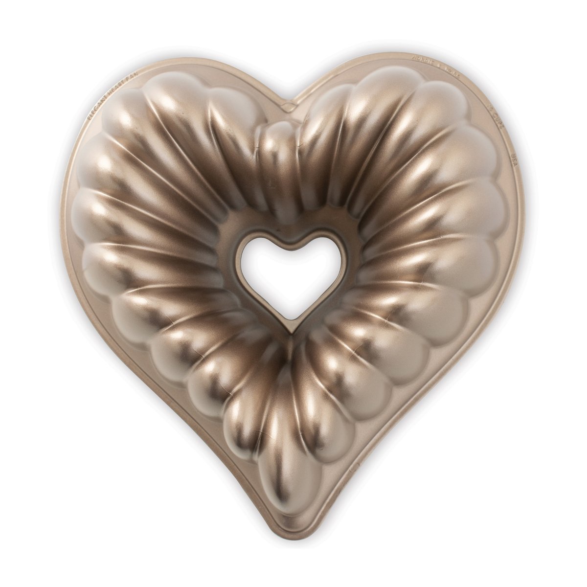 Nordic Ware elegant heart bundt bageform 2,4 L | Skandinavisk Design | Kageforme & kageudstikkere | Guld
