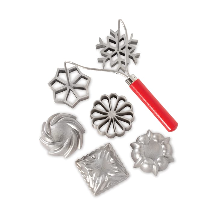 Nordic Ware rosette- og krustadejern - Rød - Nordic Ware