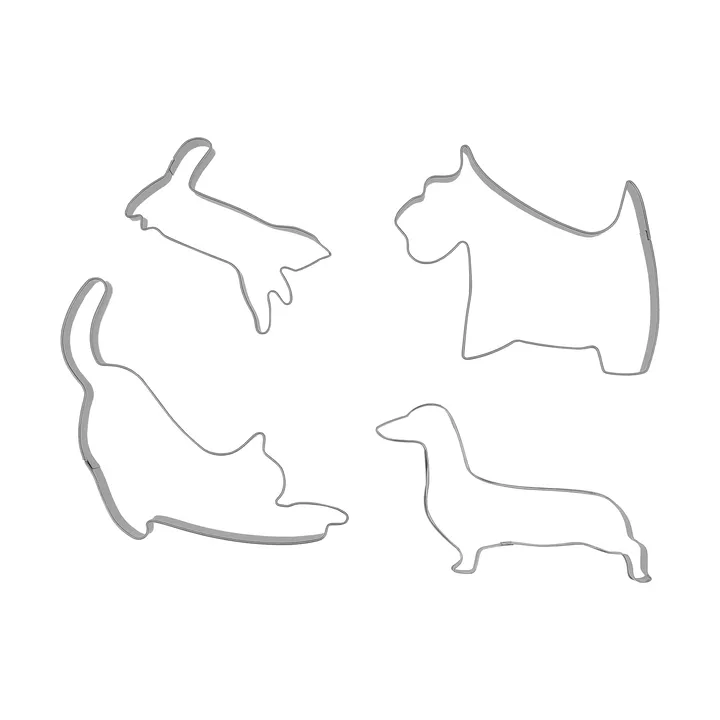 BAKE peberkageform - Kæledyr, 4 stk. - Nordwik