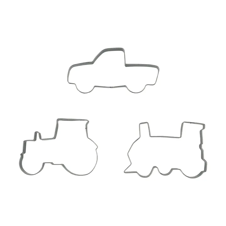 BAKE peberkageform - Køretøjer, 3 stk. - Nordwik