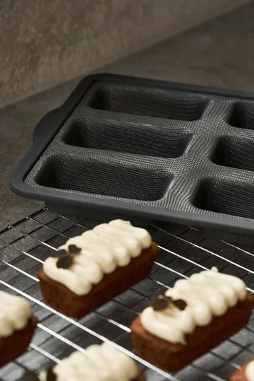 BAKE silikoneform med forstærket ramme - Rektangulær, 6 stk., 26,2x22,1 cm - Nordwik
