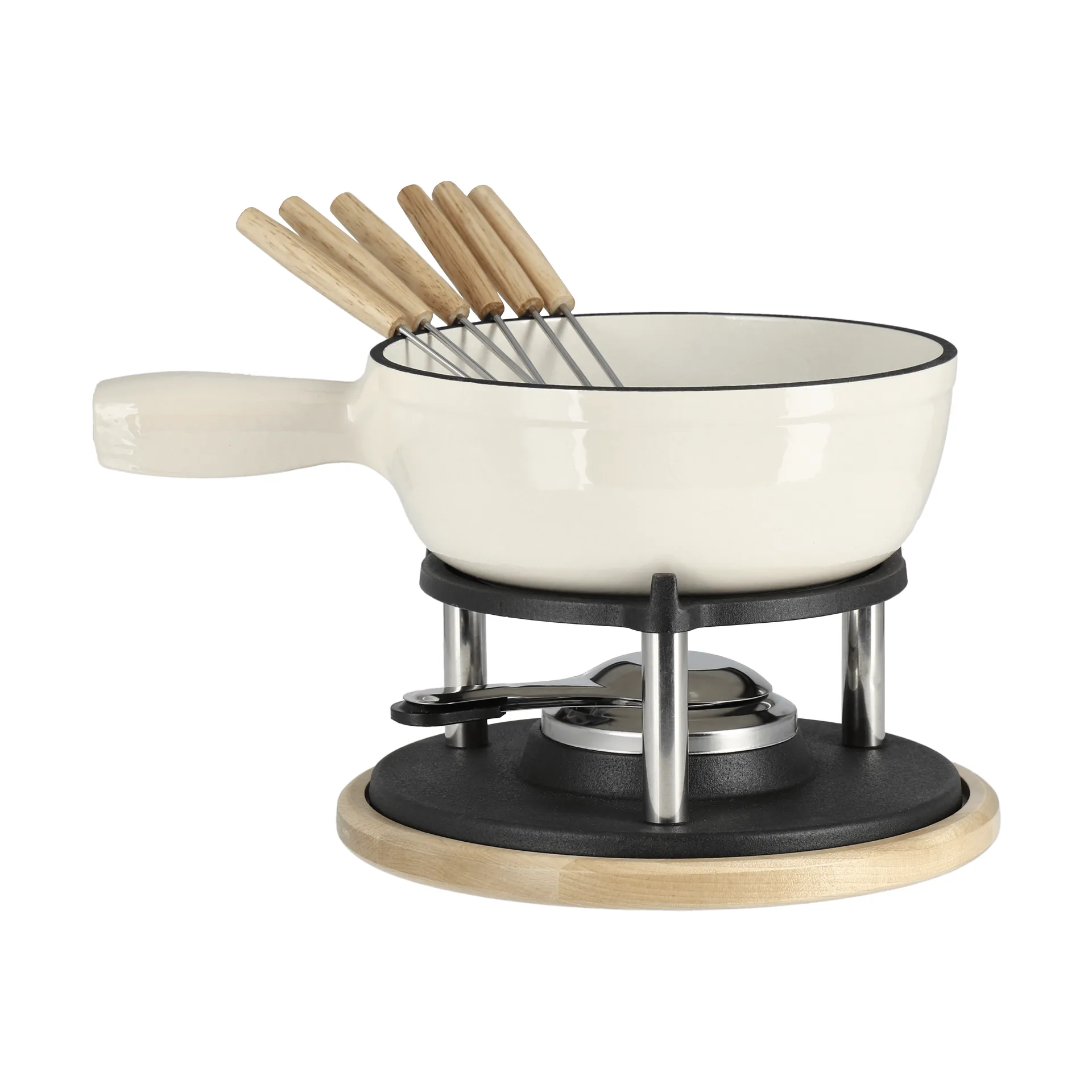Fonduegryde emaljeret, Creme, 1,8 L Nordwik