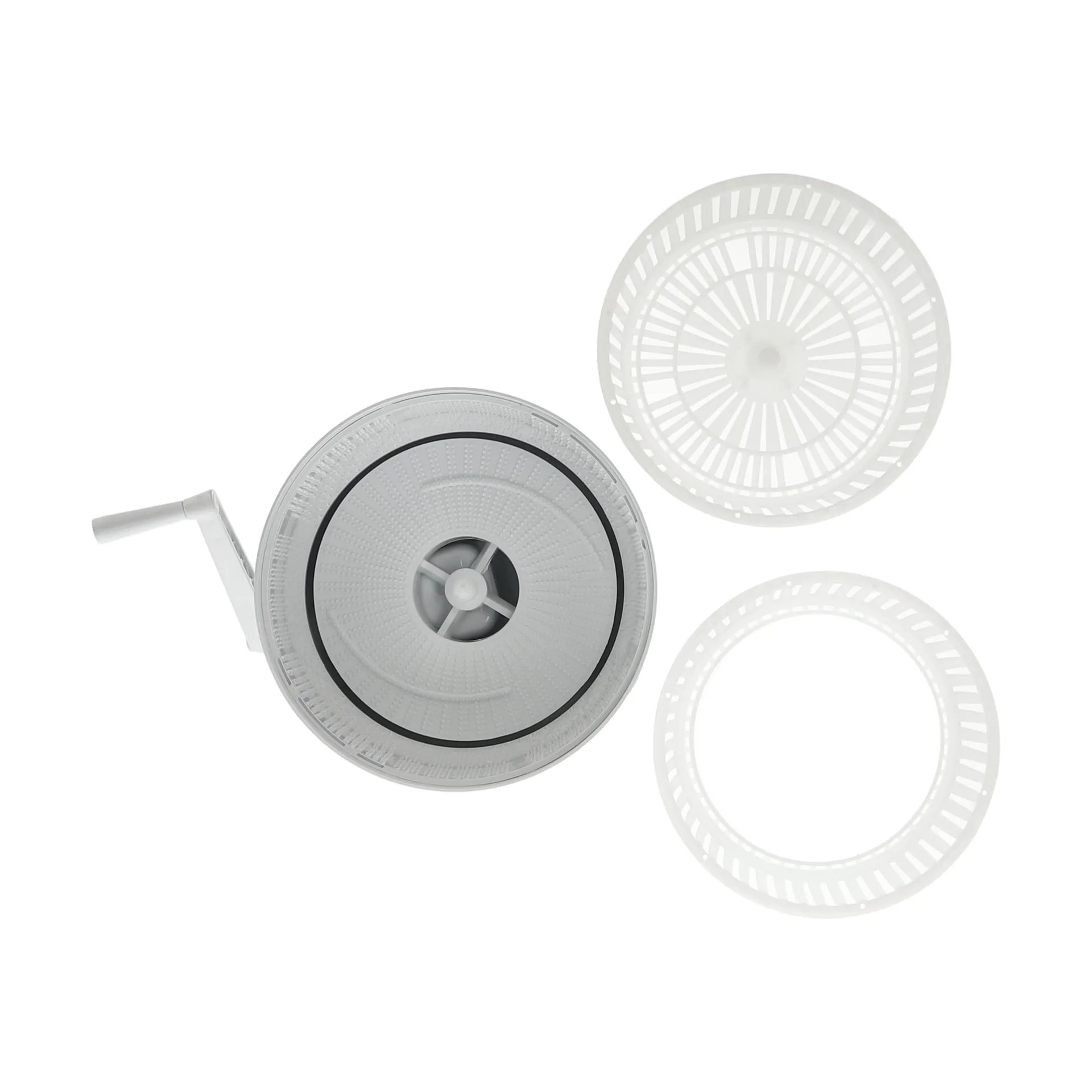 Kartoffelskræller med drejehåndtag & salatslynge 2-i-1, Hvid Nordwik