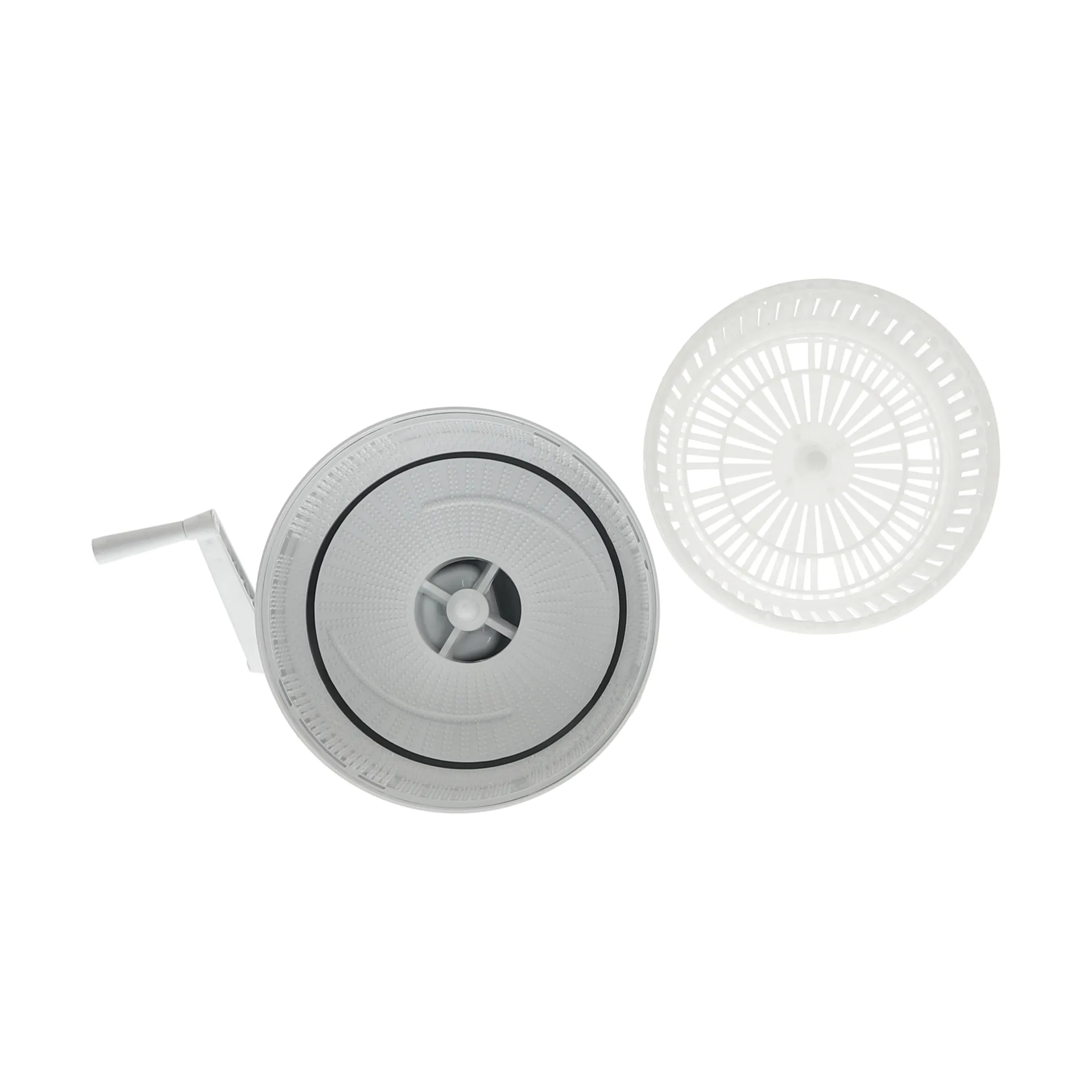 Kartoffelskræller med drejehåndtag & salatslynge 2-i-1, Hvid Nordwik