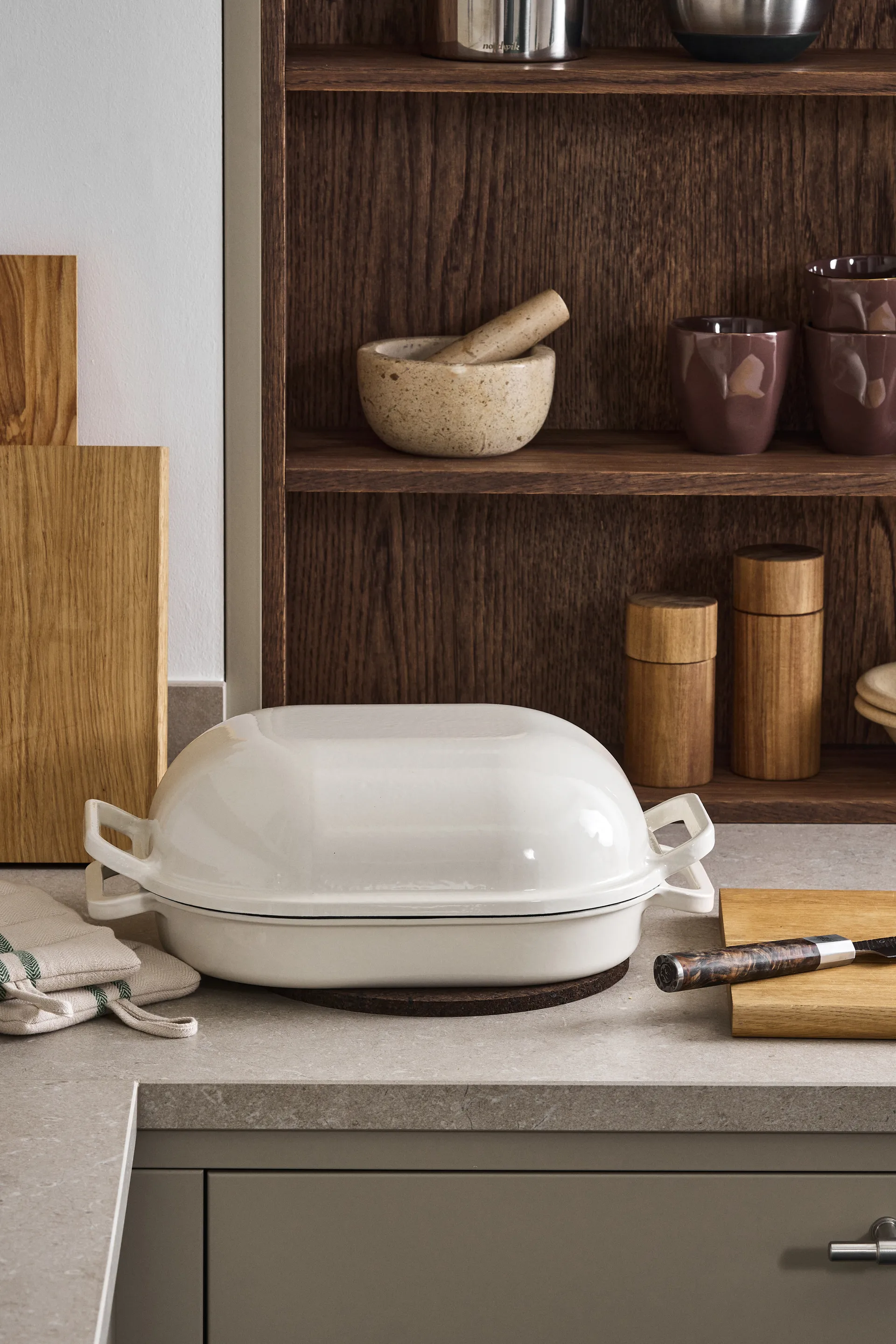 Nordwik Levain brødform emaljeret 39x26 cm, Creme Nordwik