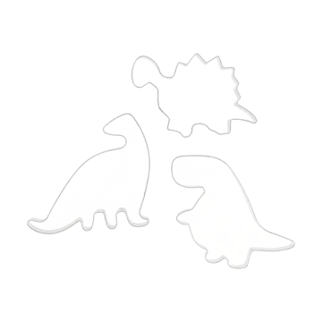 Nordwik peberkageform dinosaur 3 dele - Rustfrit stål - Nordwik