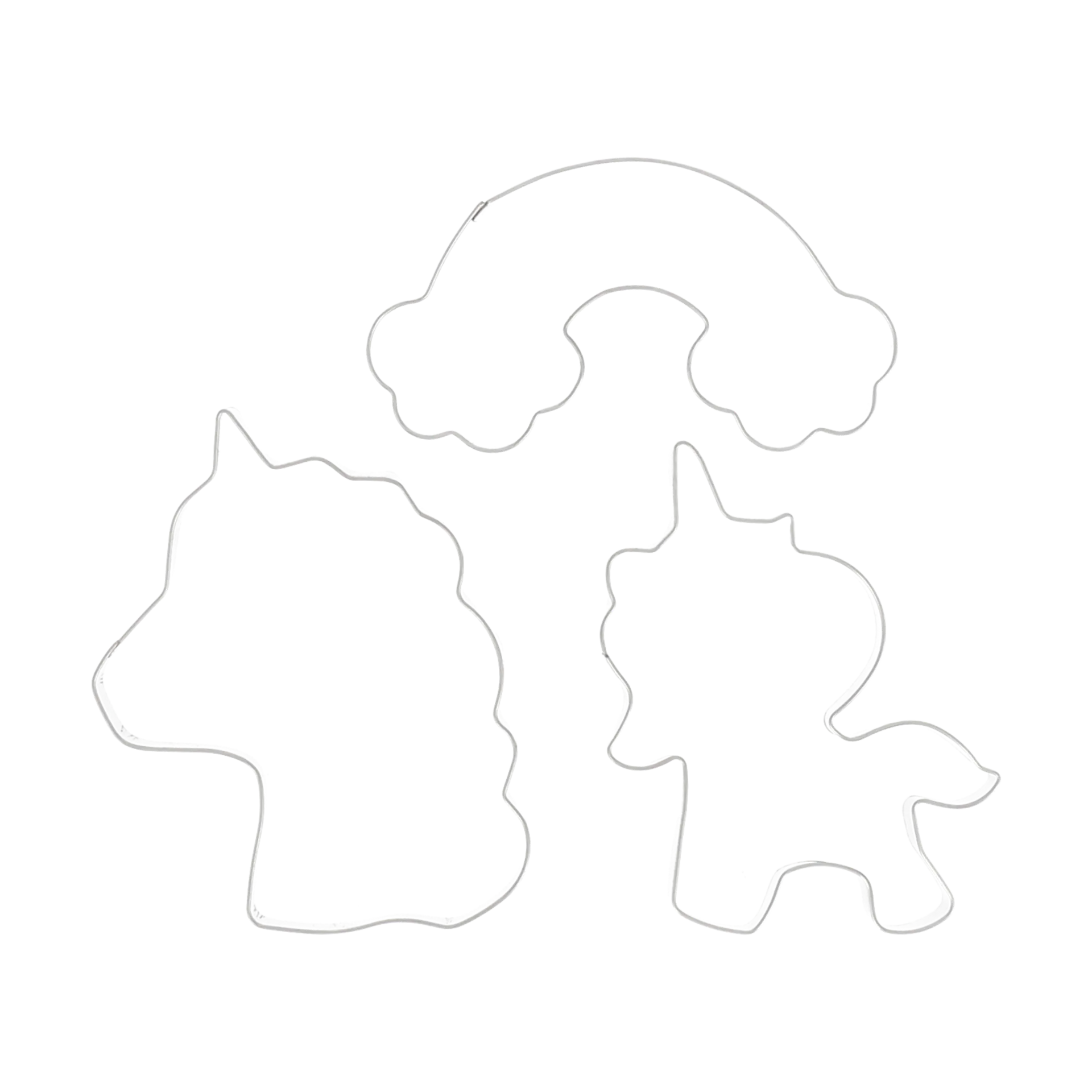 Nordwik peberkageform enhjørning 3 dele, Rustfrit stål Nordwik