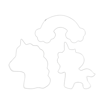 Nordwik peberkageform enhjørning 3 dele - Rustfrit stål - Nordwik