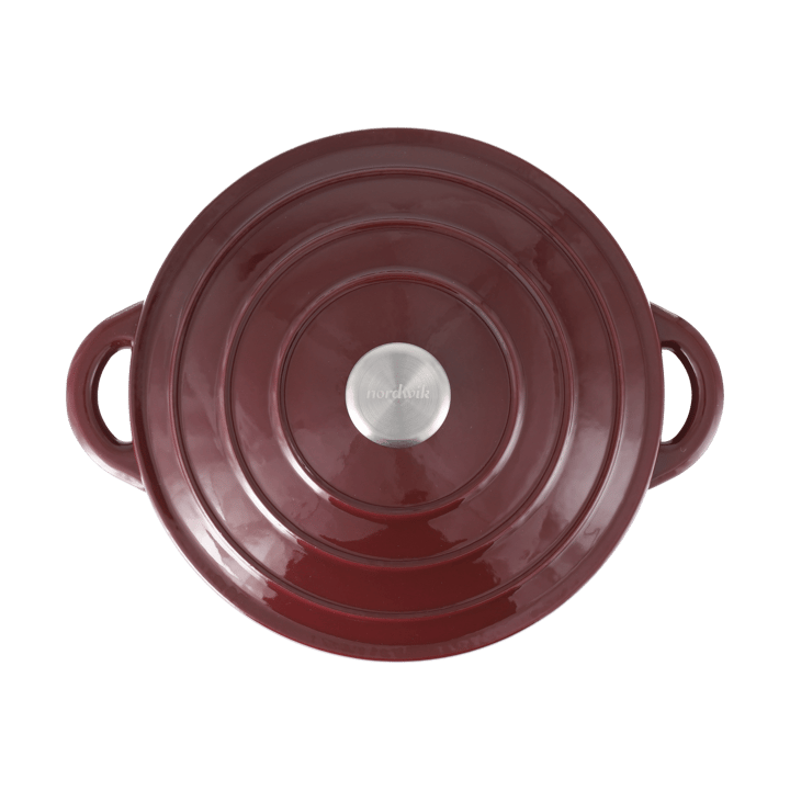 Nordwik støbejernsgryde rund 5 l, Burgundy Nordwik