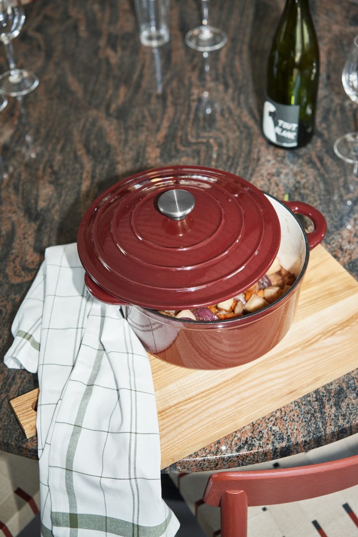 Nordwik støbejernsgryde rund 5 l, Burgundy Nordwik