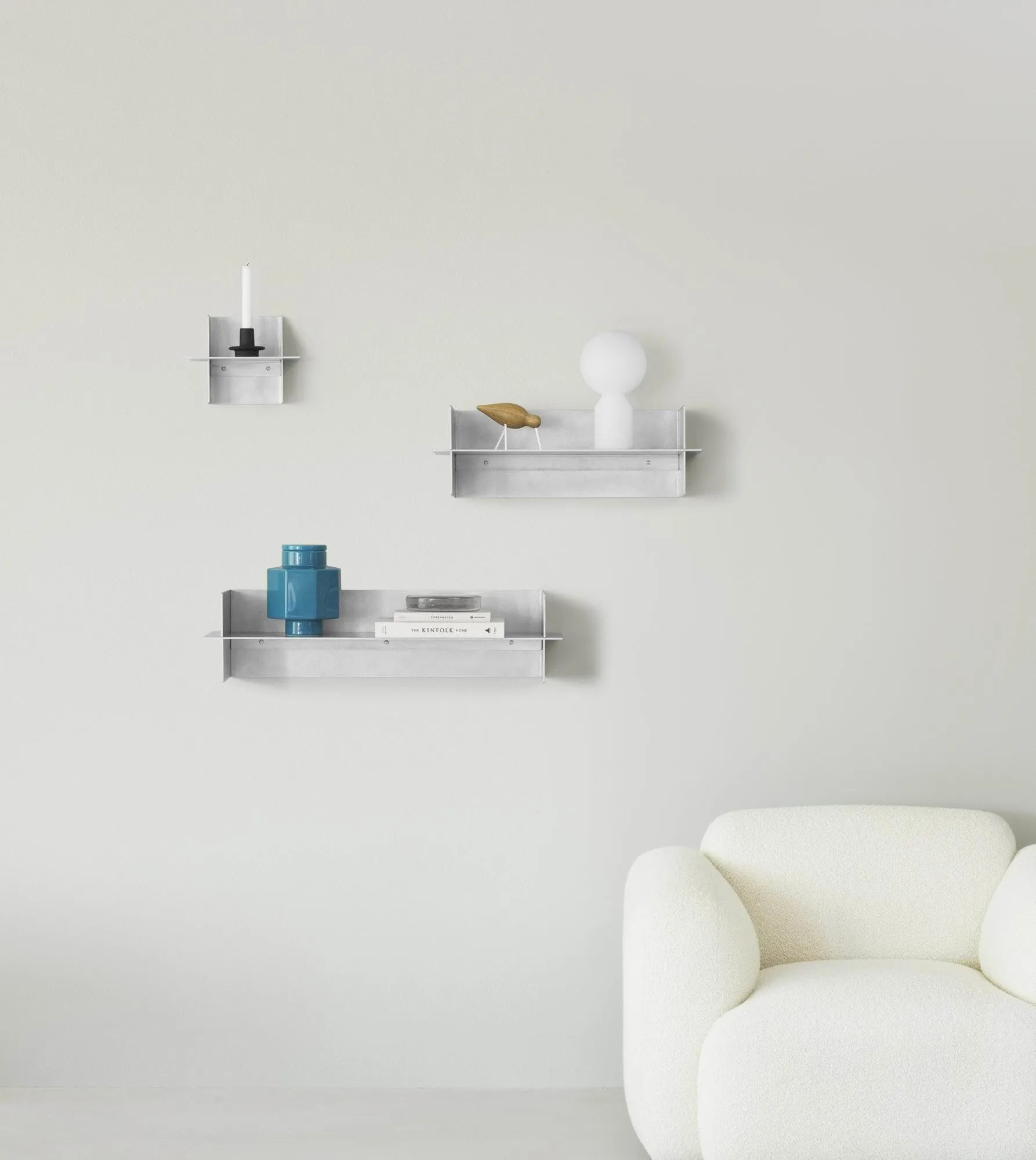 Alu Shelf hylde 80 cm, Aluminium Normann Copenhagen