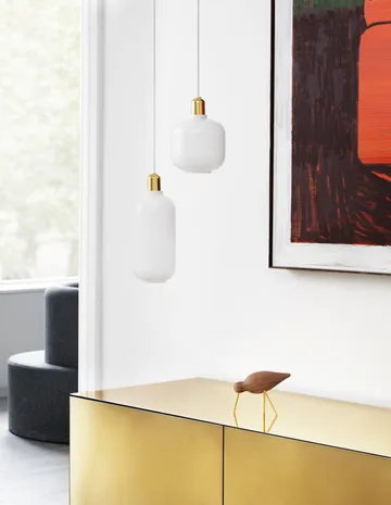 Amp lampe lille - Hvid/Messing - Normann Copenhagen