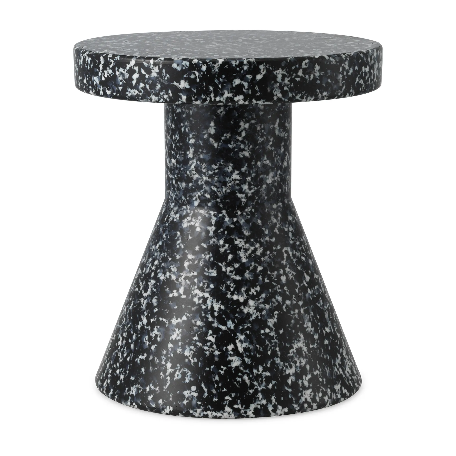 Bit Cone rund skammel, Sort/Hvid, Ø36x42 cm Normann Copenhagen