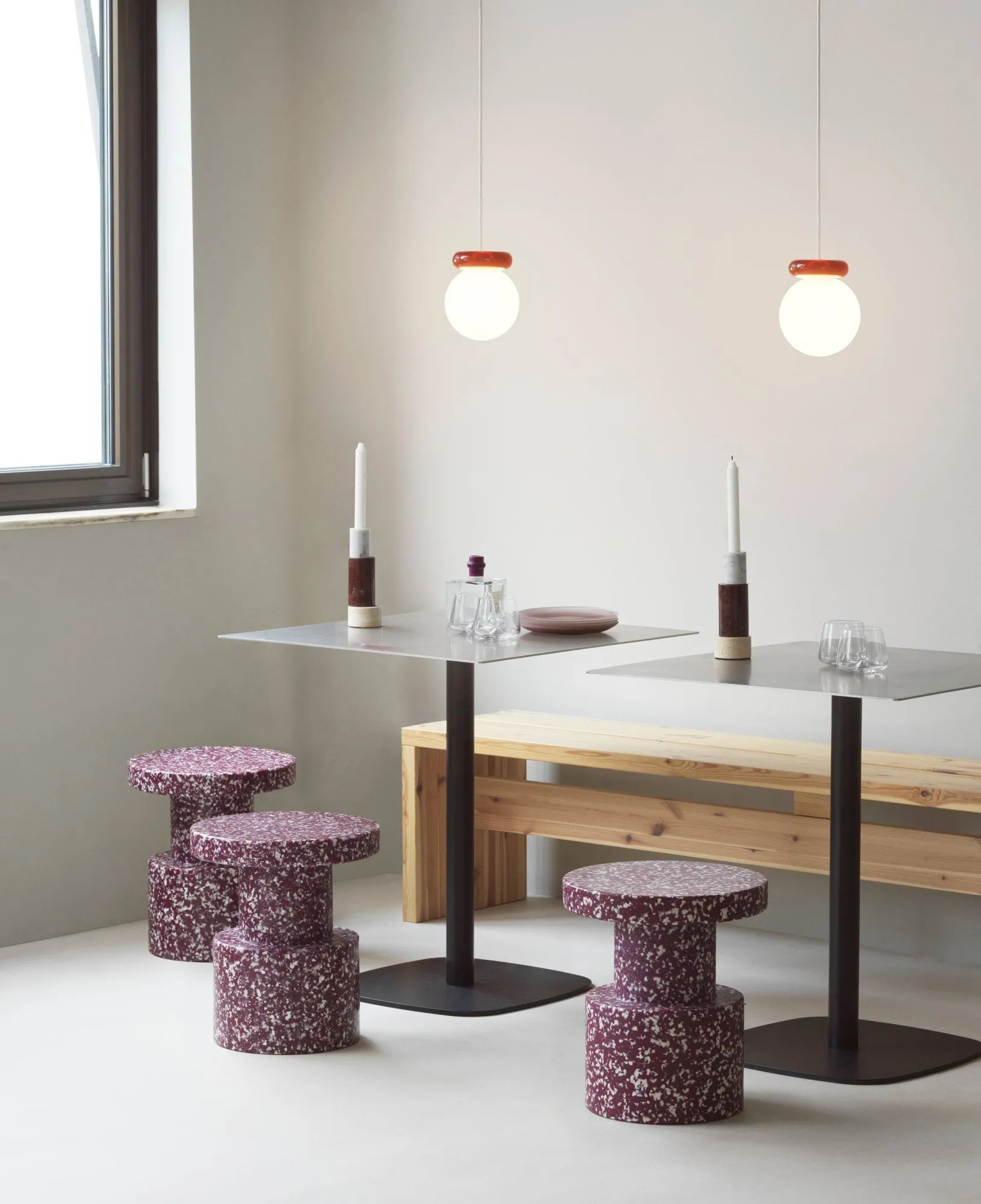 Bit skammel, Burgundy Normann Copenhagen