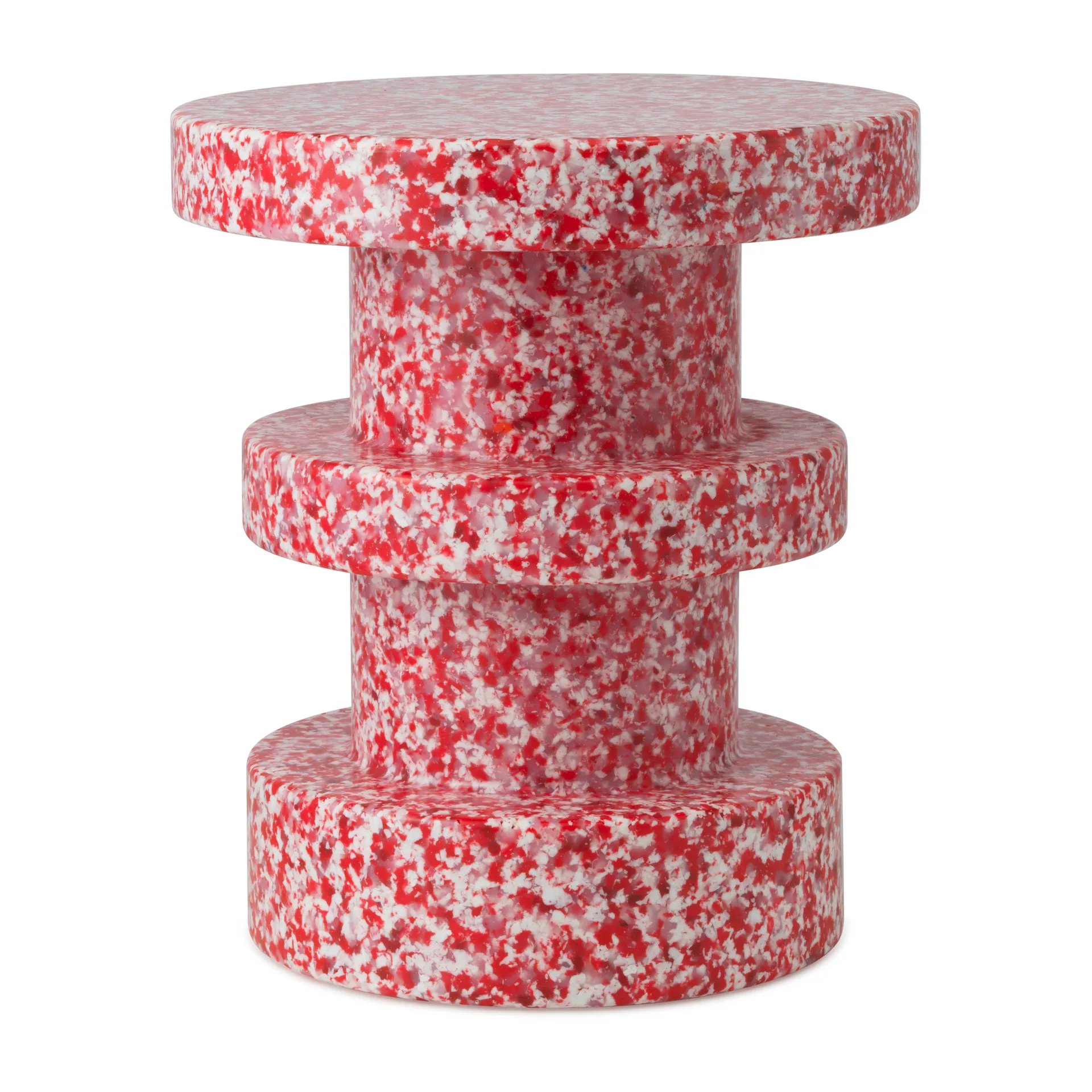 Bit Stack rund skammel, Rød, Ø36x42 cm Normann Copenhagen