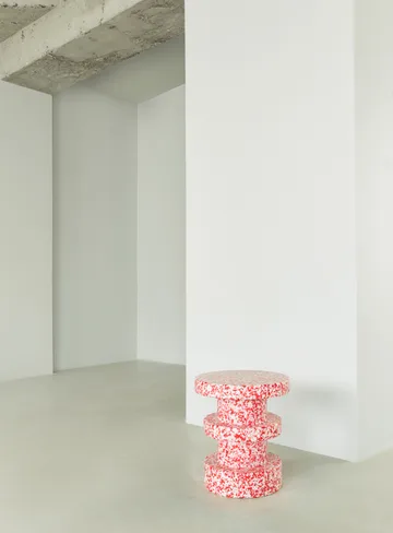 Bit Stack rund skammel - Rød, Ø36x42 cm - Normann Copenhagen