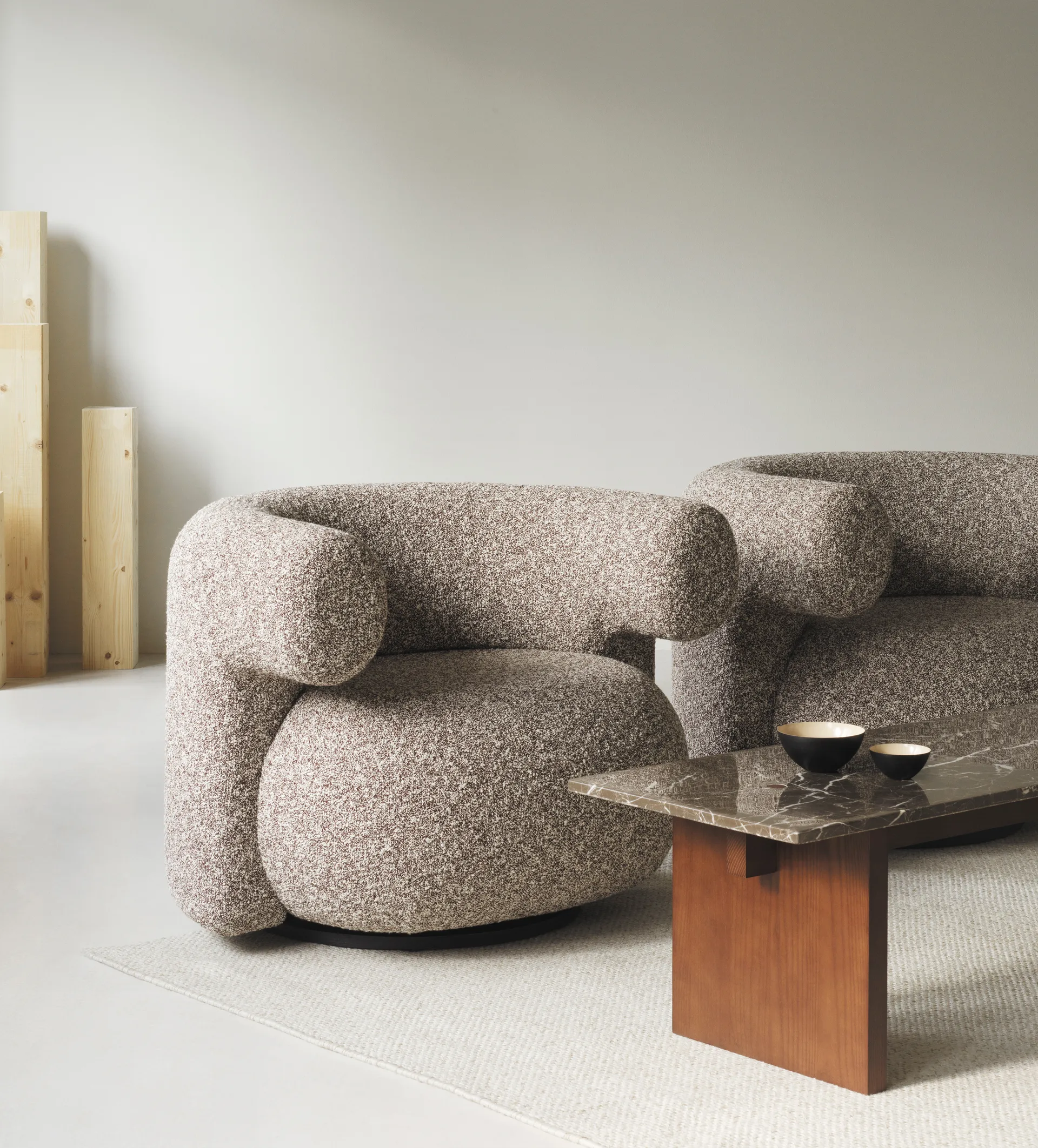 Burra lounge stol m. retur, Zero 0011 Normann Copenhagen