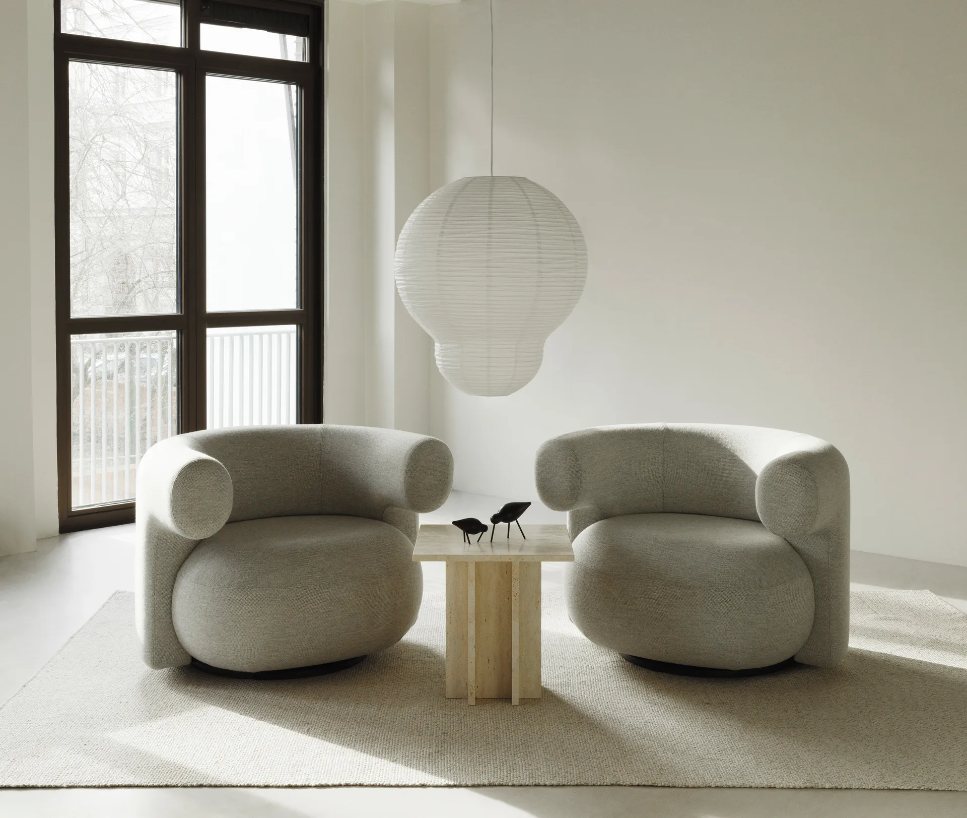 Edge sofabord lille, Travertine Normann Copenhagen
