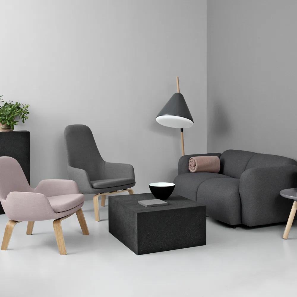 Era Low loungestol, læder Tango sort Normann Copenhagen