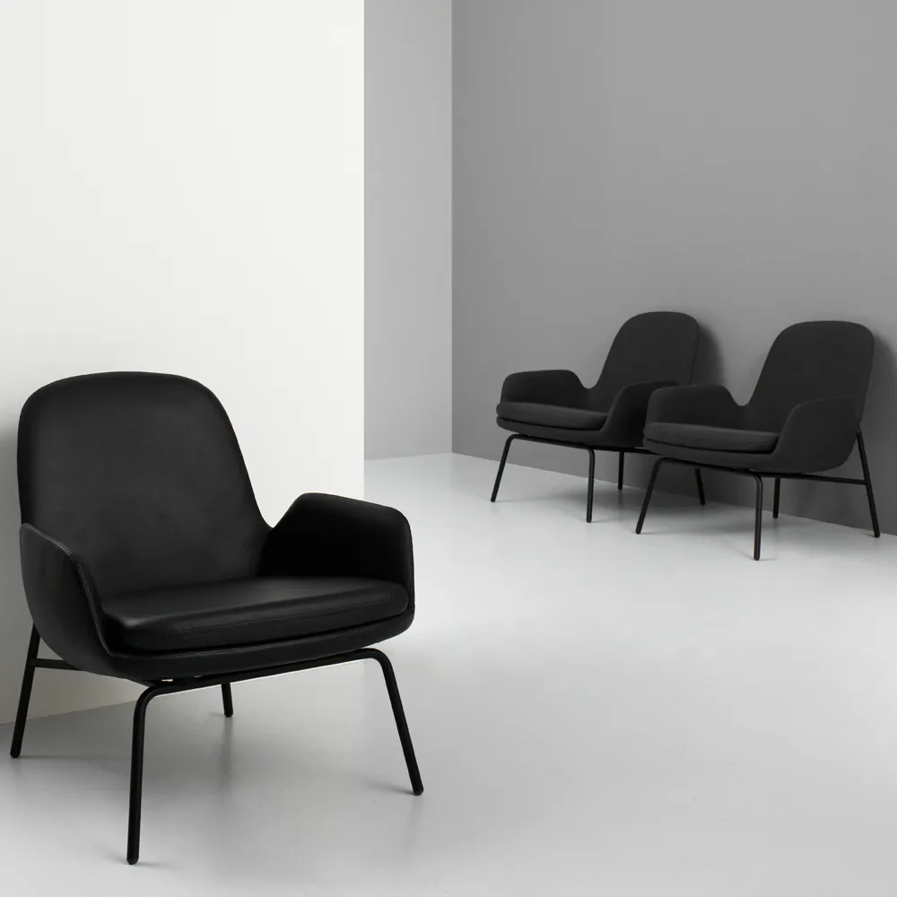 Era Low loungestol, læder Tango sort Normann Copenhagen