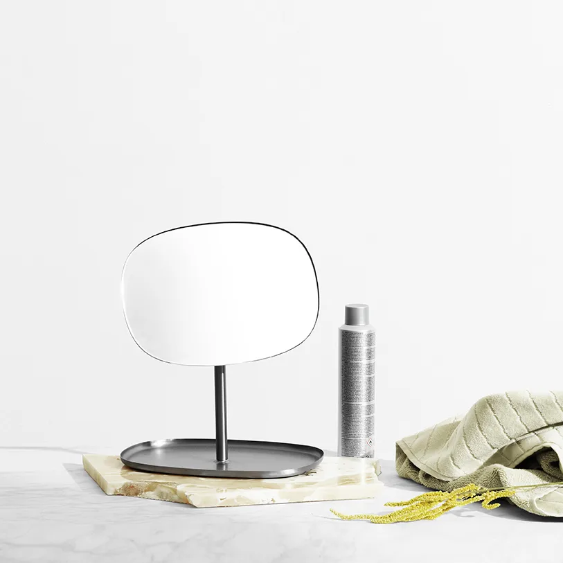 Flip spejl, Mat stål Normann Copenhagen