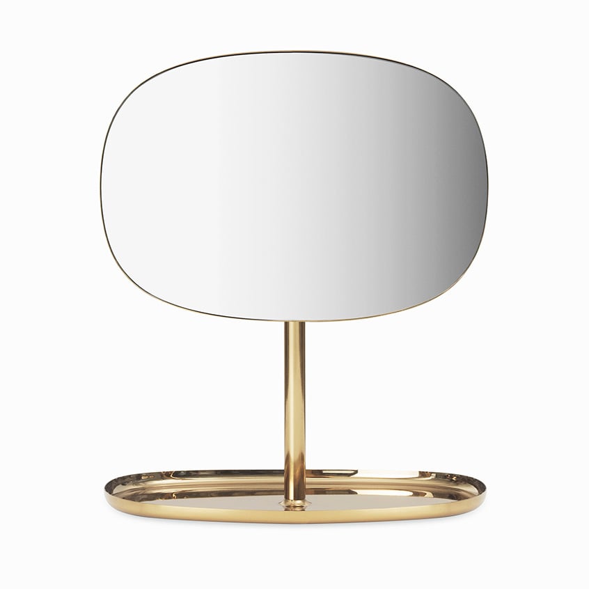 Normann Copenhagen Flip spejl Messing | Skandinavisk Design | Bordspejle | Guld
