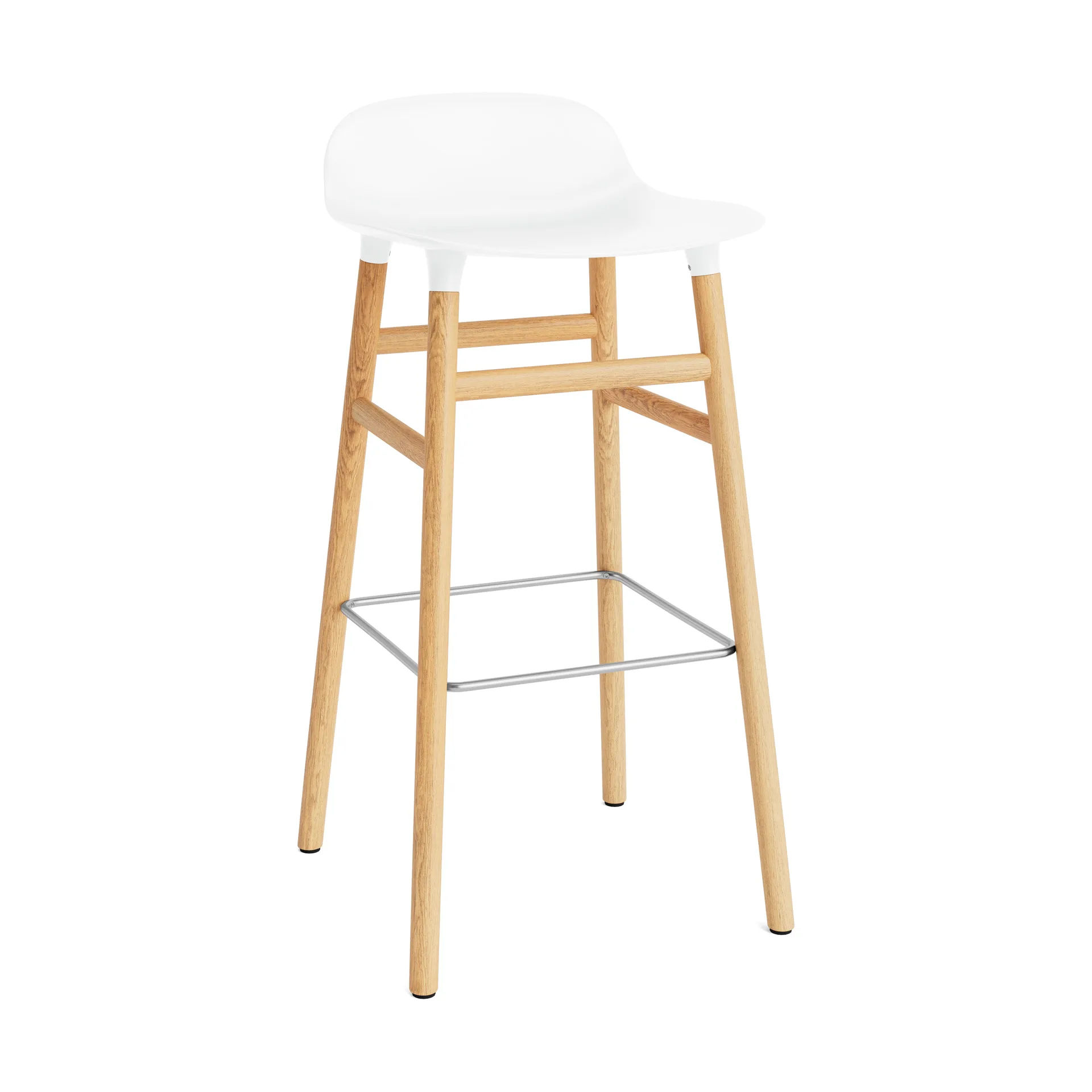 Form barstol egeben 75 cm, hvid Normann Copenhagen