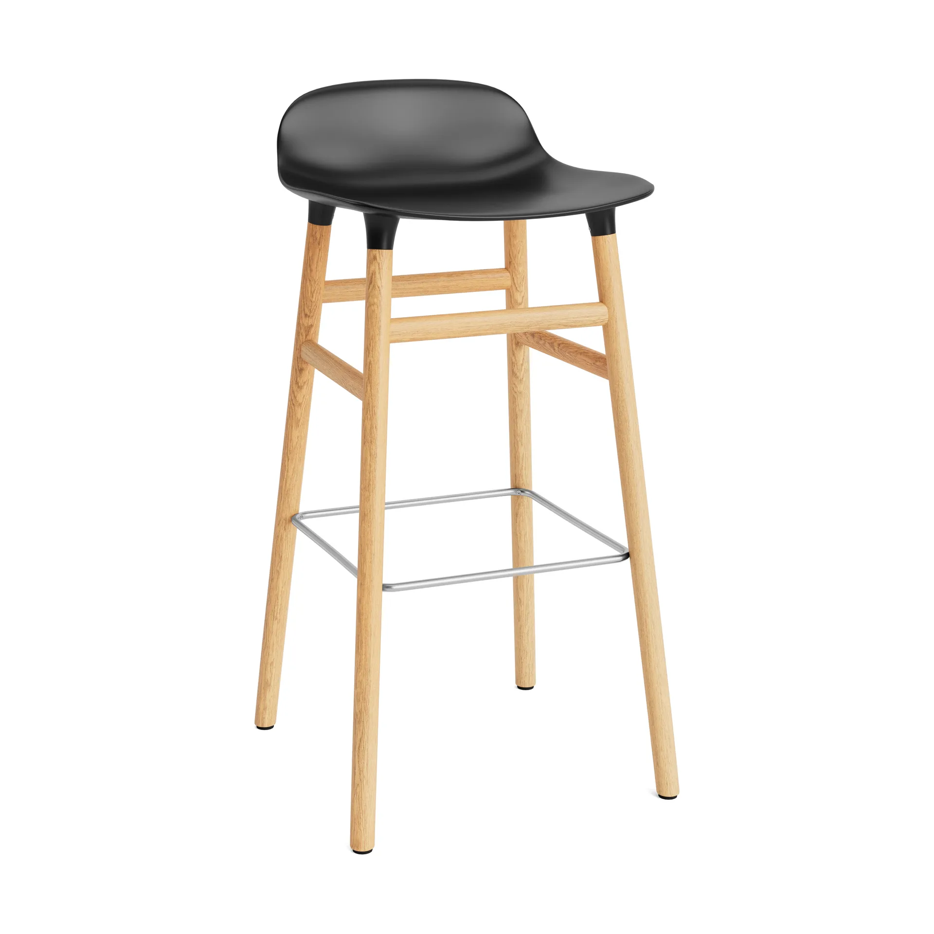 Form barstol egeben 75 cm, sort Normann Copenhagen