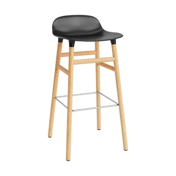 Form barstol egeben 75 cm - sort - Normann Copenhagen