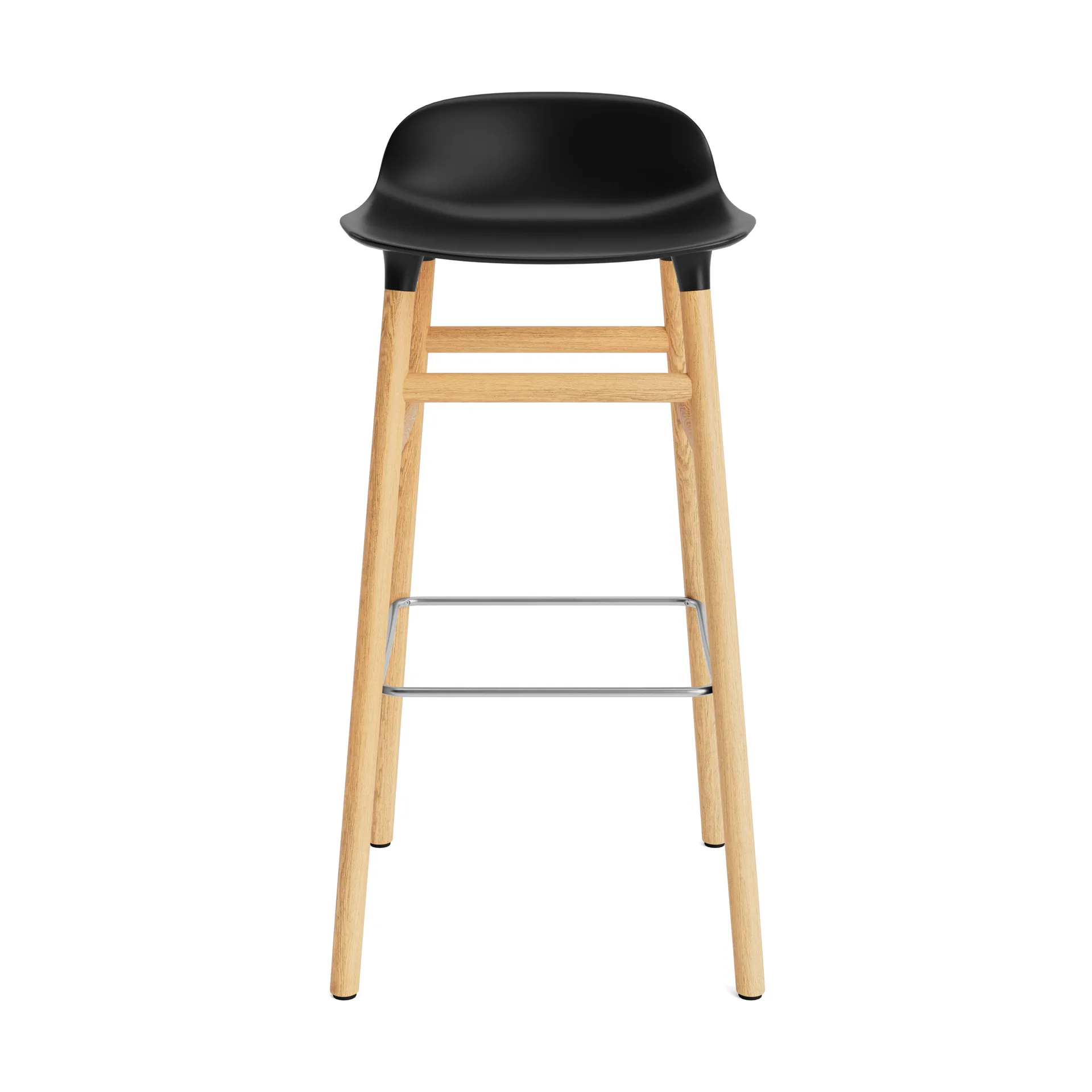 Form barstol egeben 75 cm, sort Normann Copenhagen