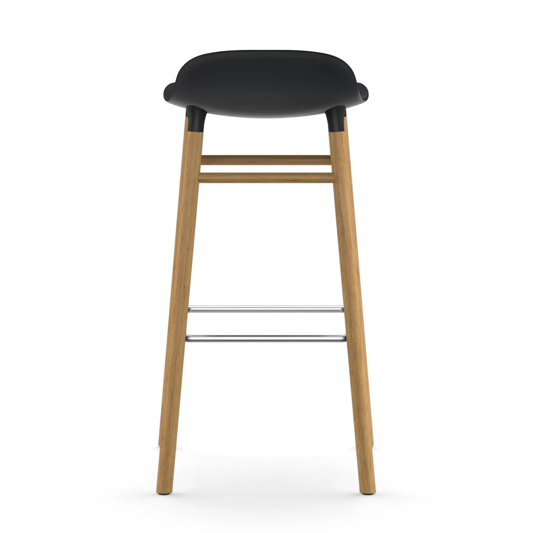 Form barstol egeben 75 cm, sort Normann Copenhagen