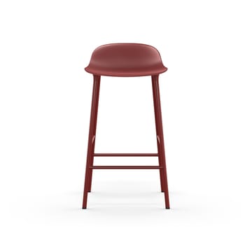 Form barstol lav - red, rødlakerede stålben - Normann Copenhagen