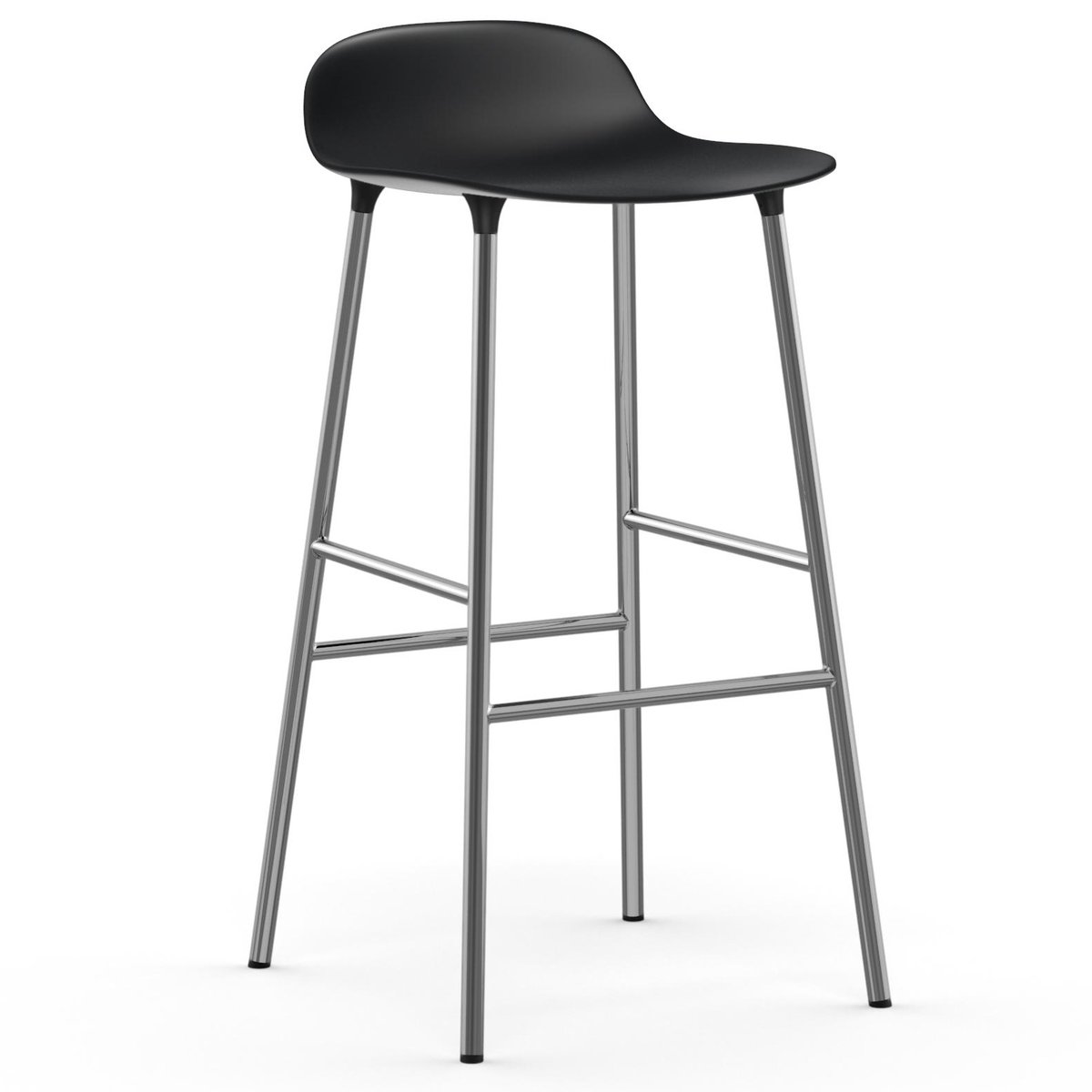 Normann Copenhagen Form barstol m. kromben 75 cm Sort