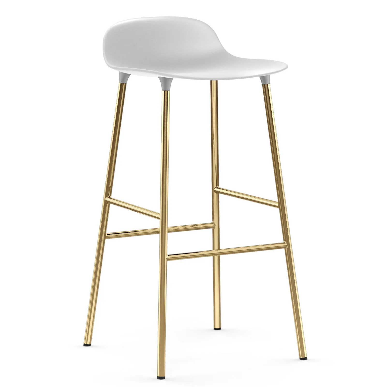 Form barstol messingben 75 cm, Hvid Normann Copenhagen
