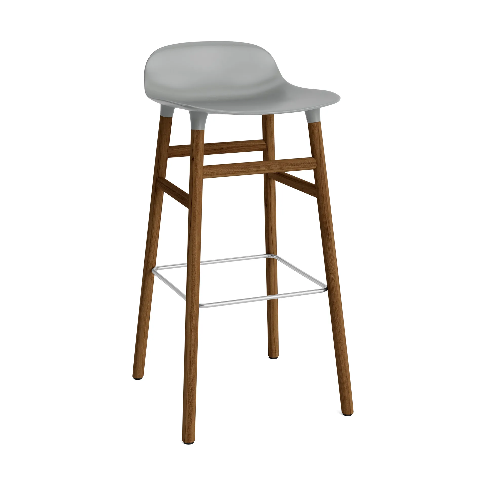 Form barstol valnøddeben 75 cm, grå Normann Copenhagen