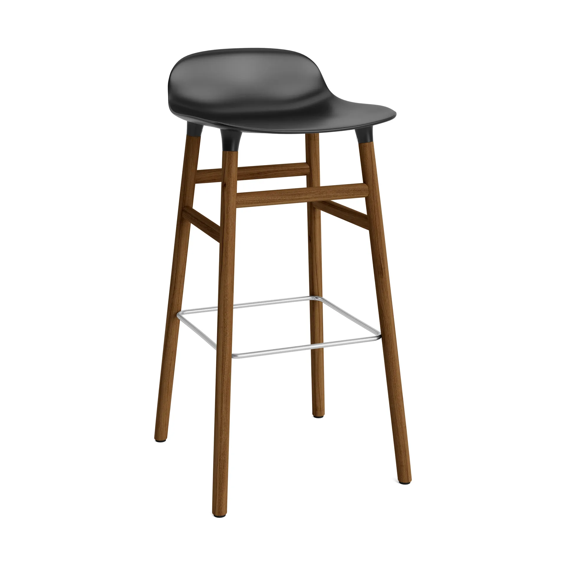 Form barstol valnøddeben 75 cm, sort Normann Copenhagen