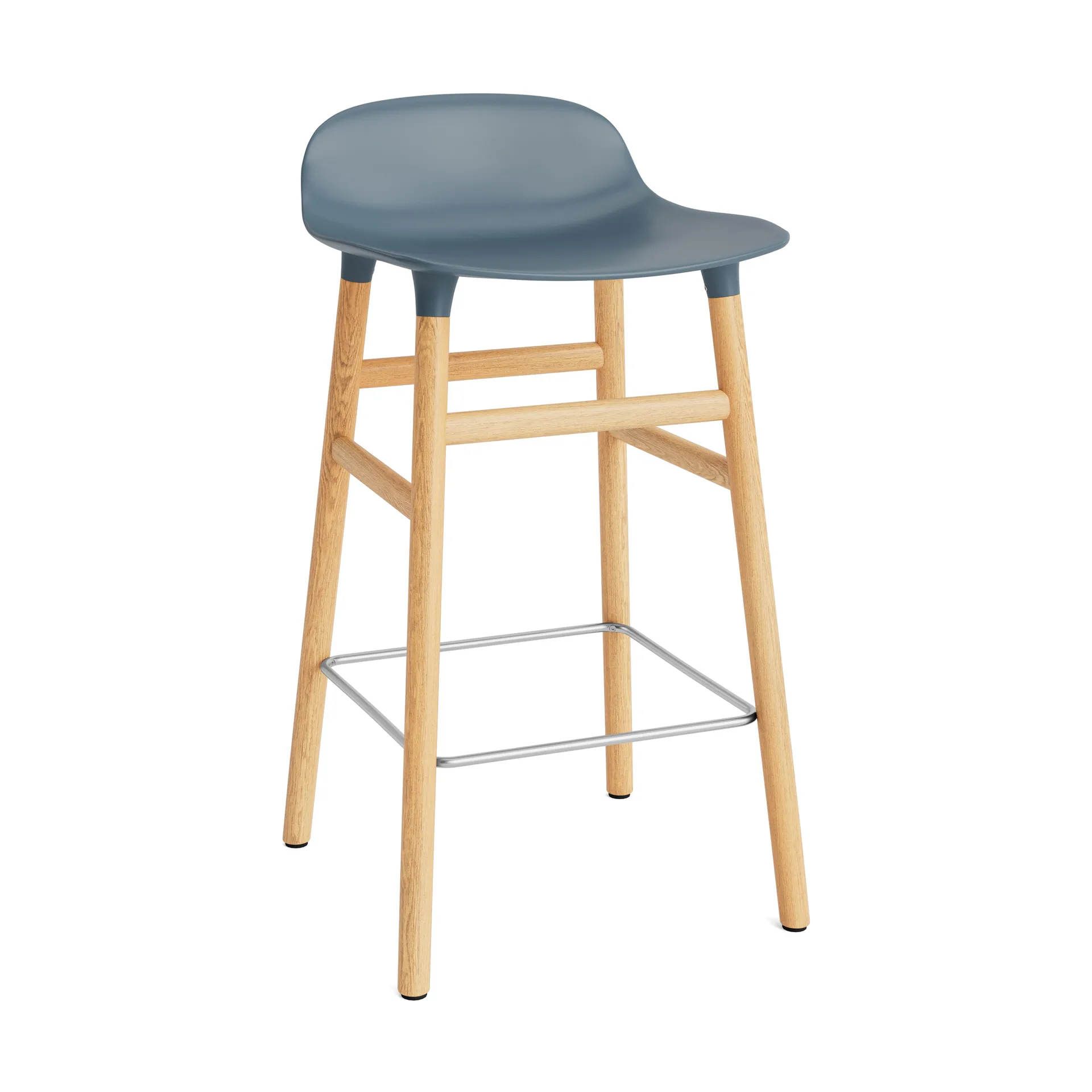 Form Chair barstol egeben, blå Normann Copenhagen