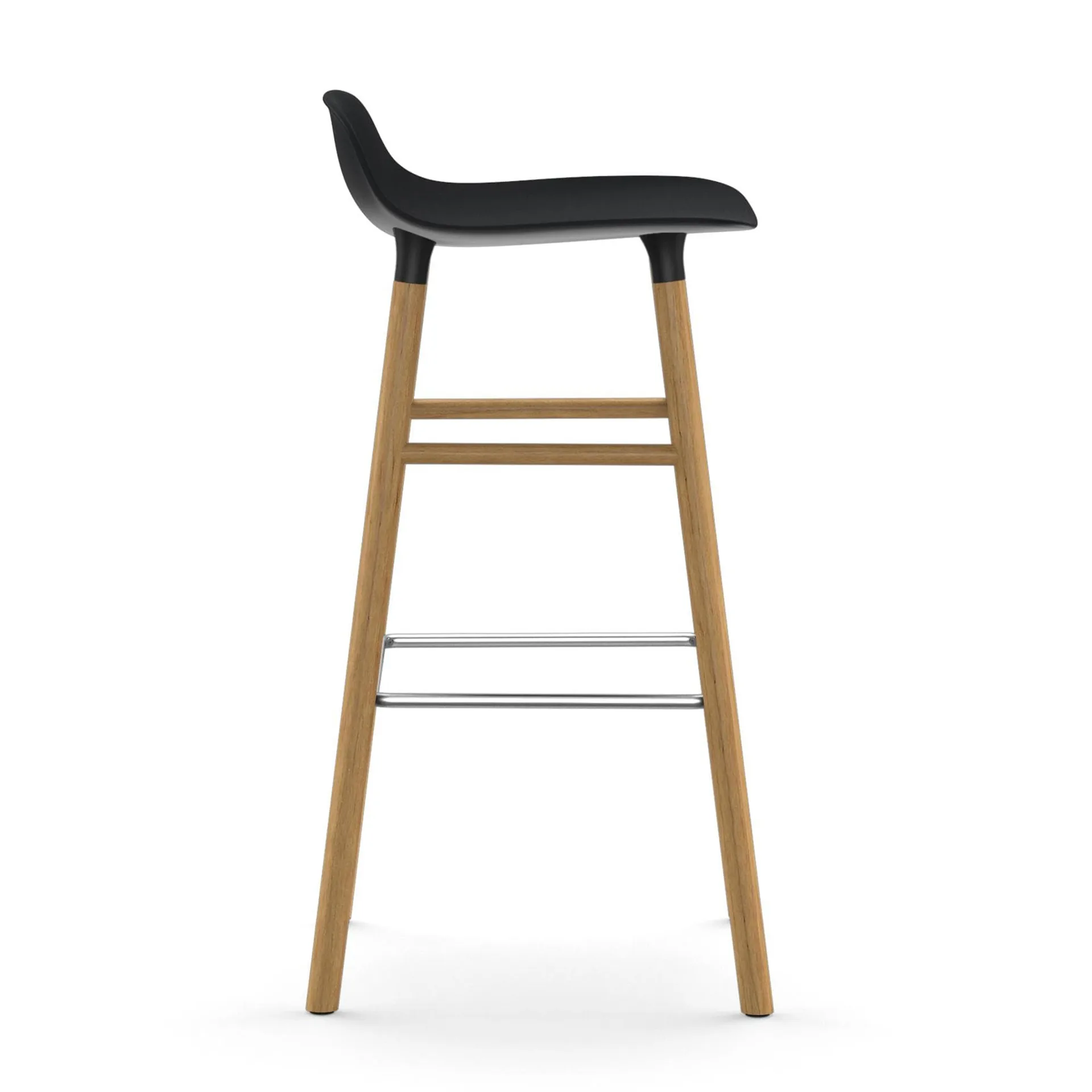 Form Chair barstol egeben, sort Normann Copenhagen
