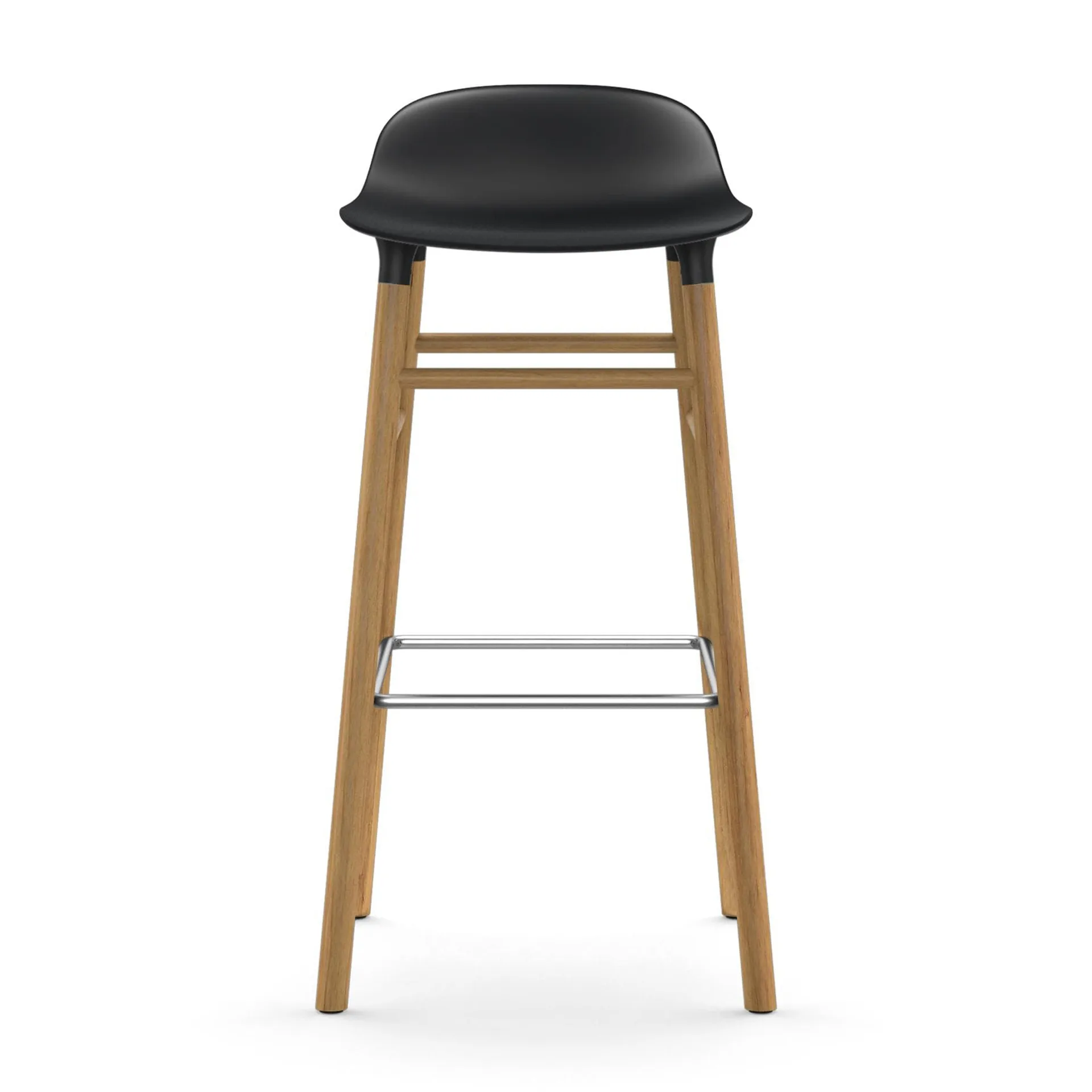 Form Chair barstol egeben, sort Normann Copenhagen